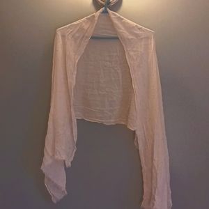 White scarf with silver dots